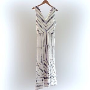 DKNY Linen blend Nautical Summer Dress Sz10